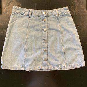 Divided Button Down Skirt